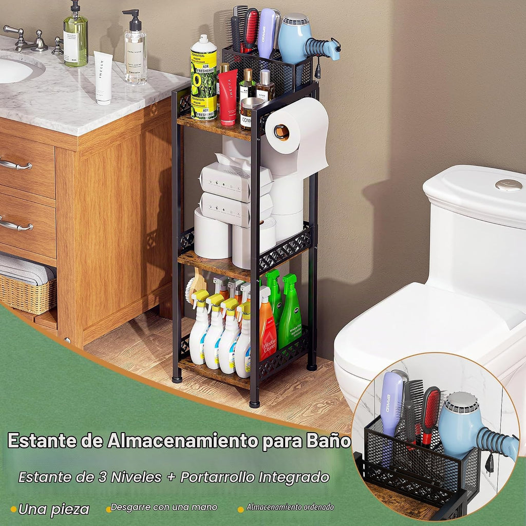 DYUTFZU Organizador de baño de 3 niveles y estante de almacenamient...