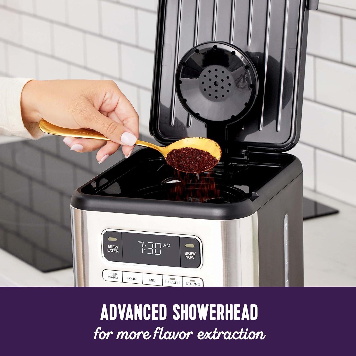 Mr. Coffee - Cafetera programable de 14 tazas de acero inoxidable