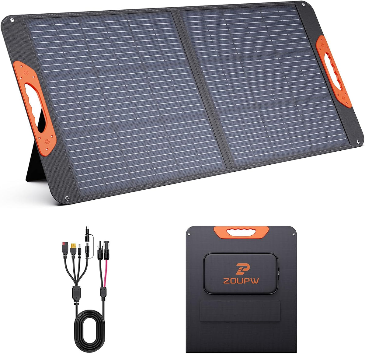 ZOUPW Panel solar portátil de 100 W para estación de energía, 23.5%...