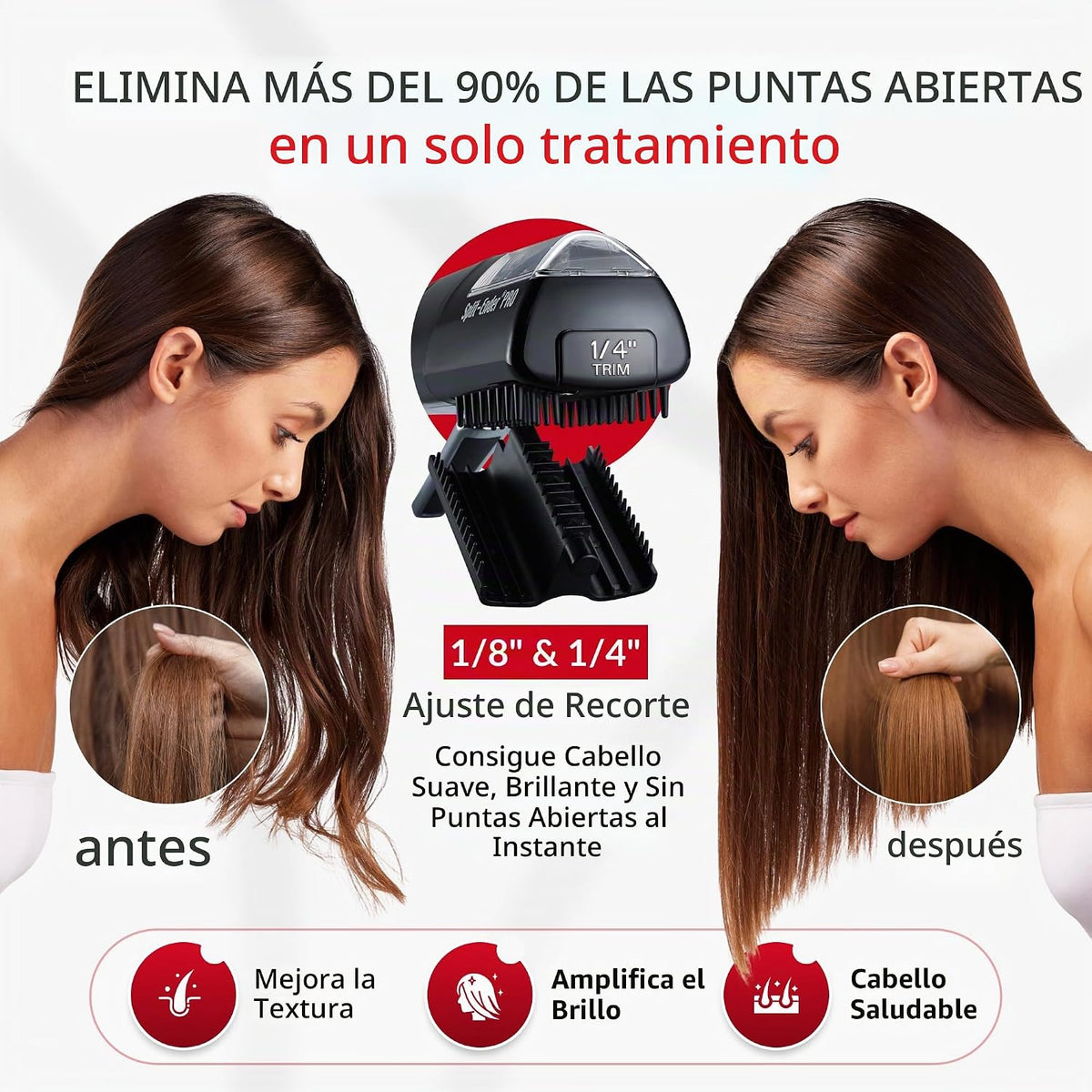 Split-Ender PRO - Recortador de cabello profesional con estación de...