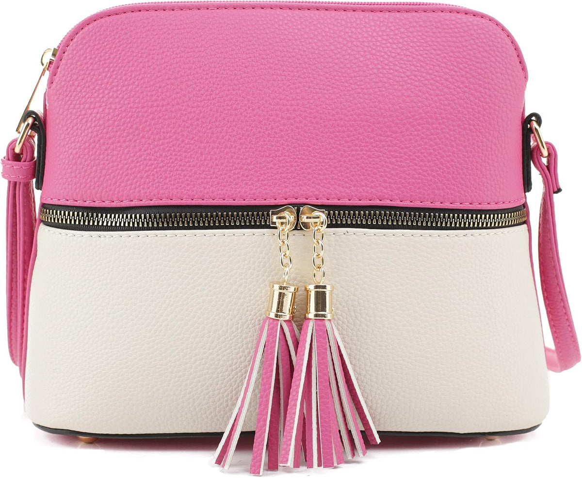 SG SUGU - Bolsa cruzada Lunar ligera y de tamaño mediano, forma de...