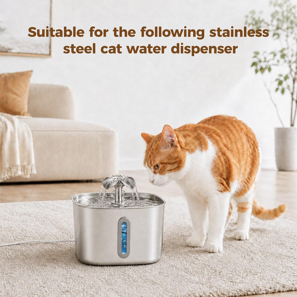 Filtro de repuesto para fuente de agua para gatos, 8 filtros de alg...