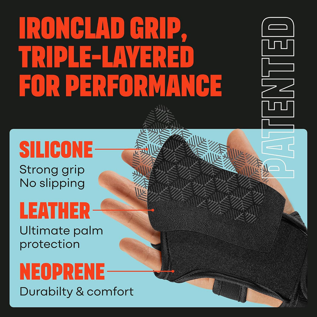 Mava Sports Guantes de levantamiento de pesas con soporte para muñe...