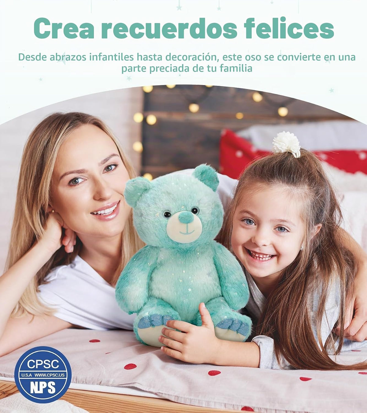 Tezituor Oso de peluche arcoíris de 13.78 pulgadas, oso de peluche...