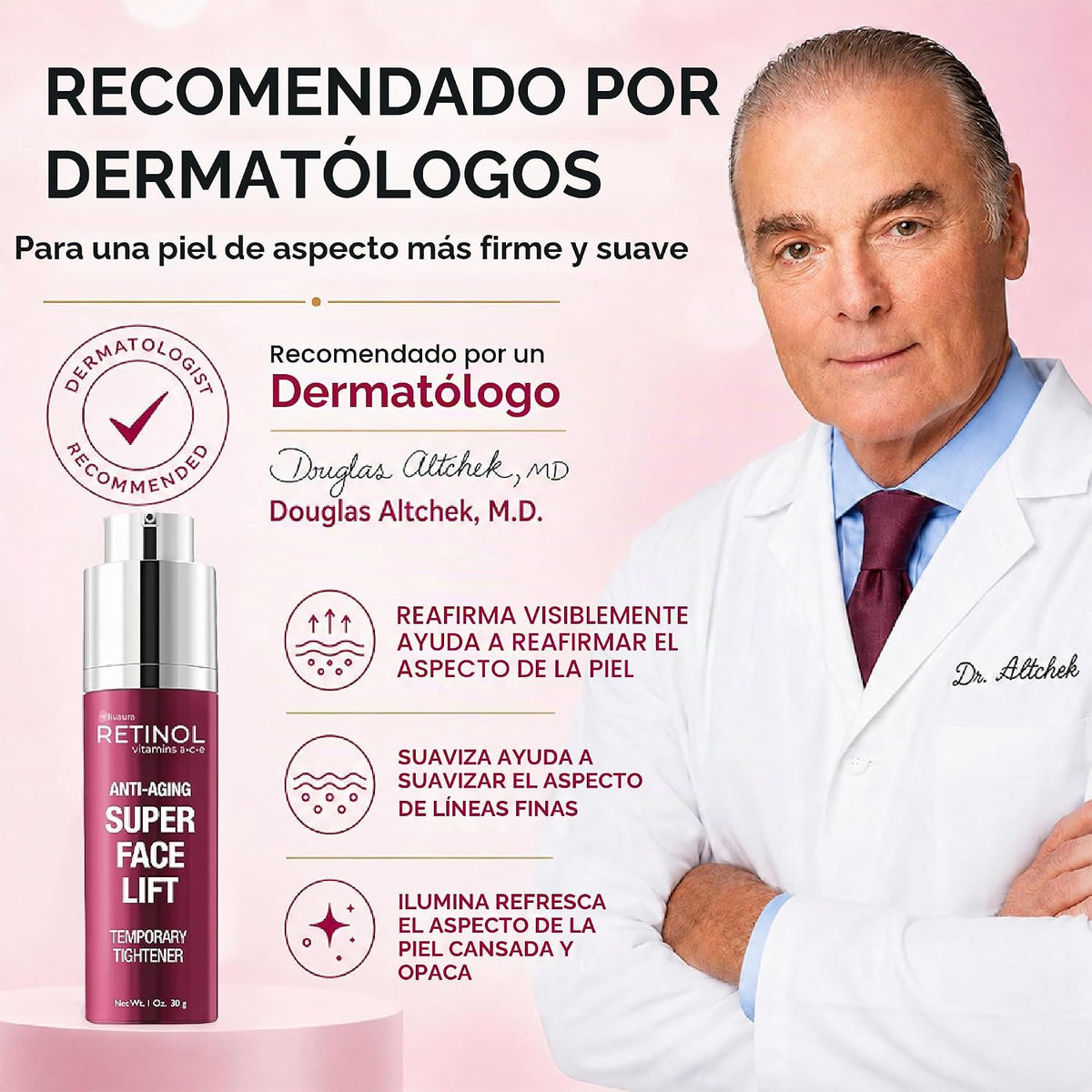 LIVAURA Retinol Face Serum - Crema instantánea de estiramiento faci...
