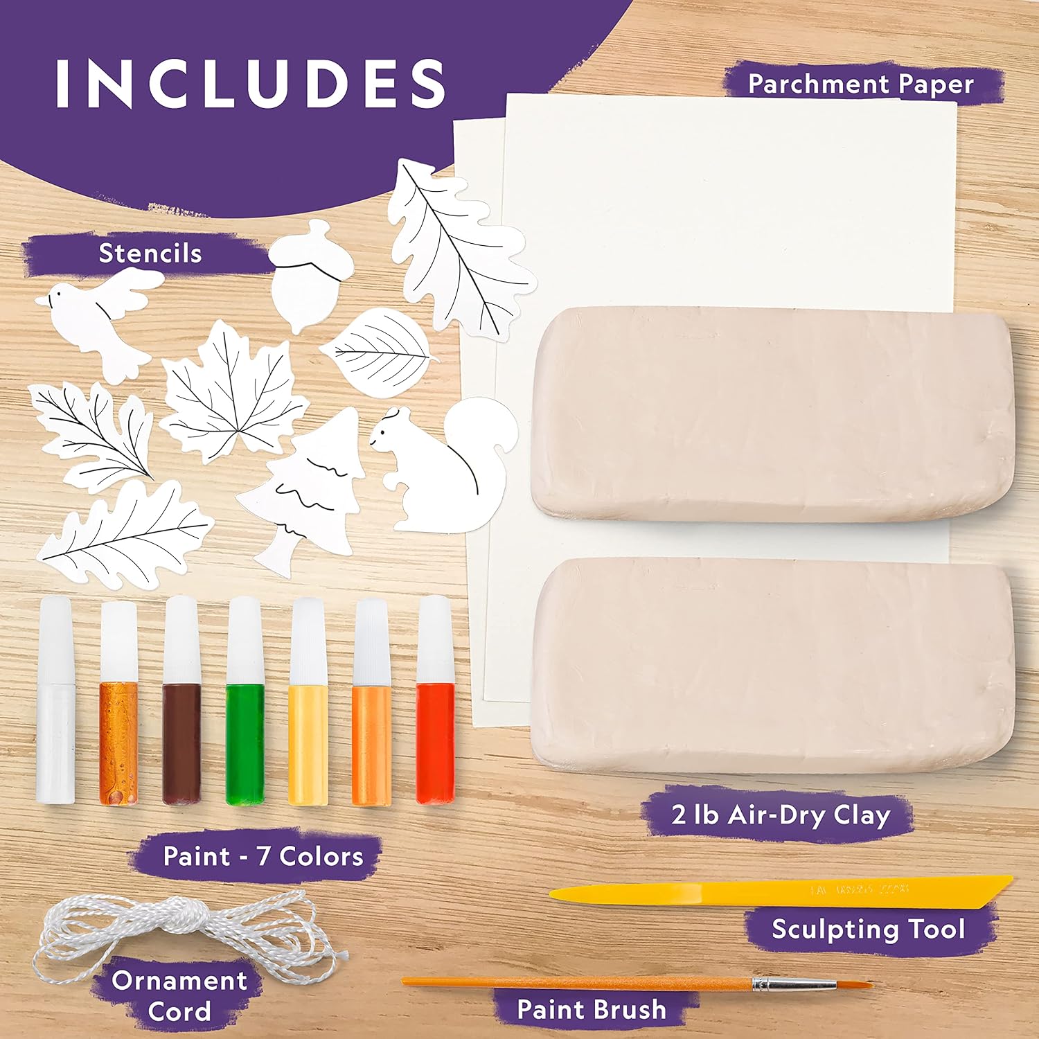 Kit de manualidades y artes de arcilla de modelado de secado al air...