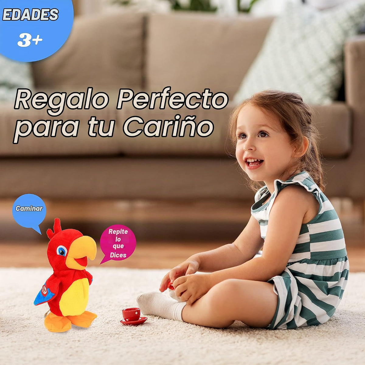 Hopearl - Loro parlante, repite lo que dices asintiendo, juguete de...