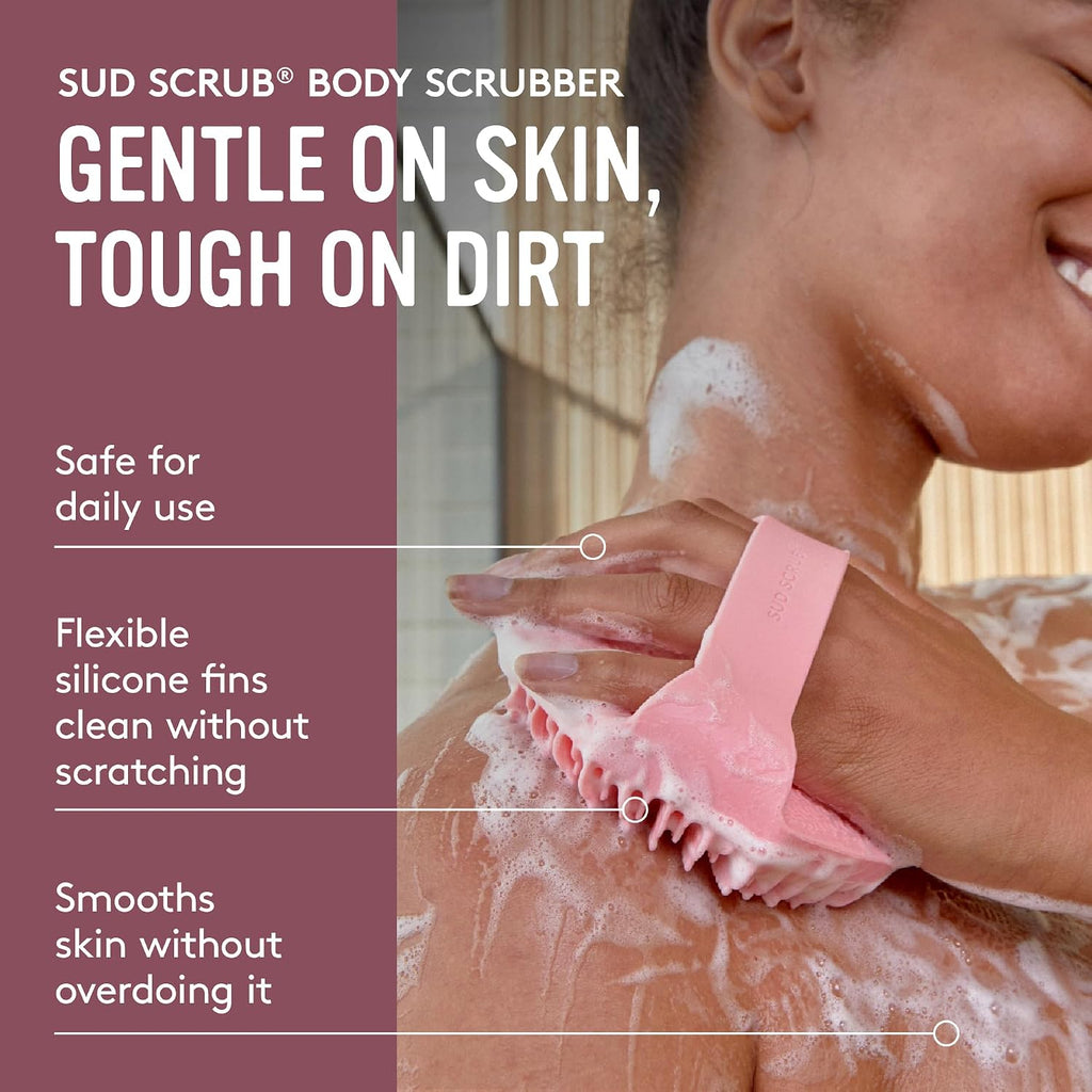 Sud Scrub® Depurador corporal de silicona antimicrobiano, cepillo e...