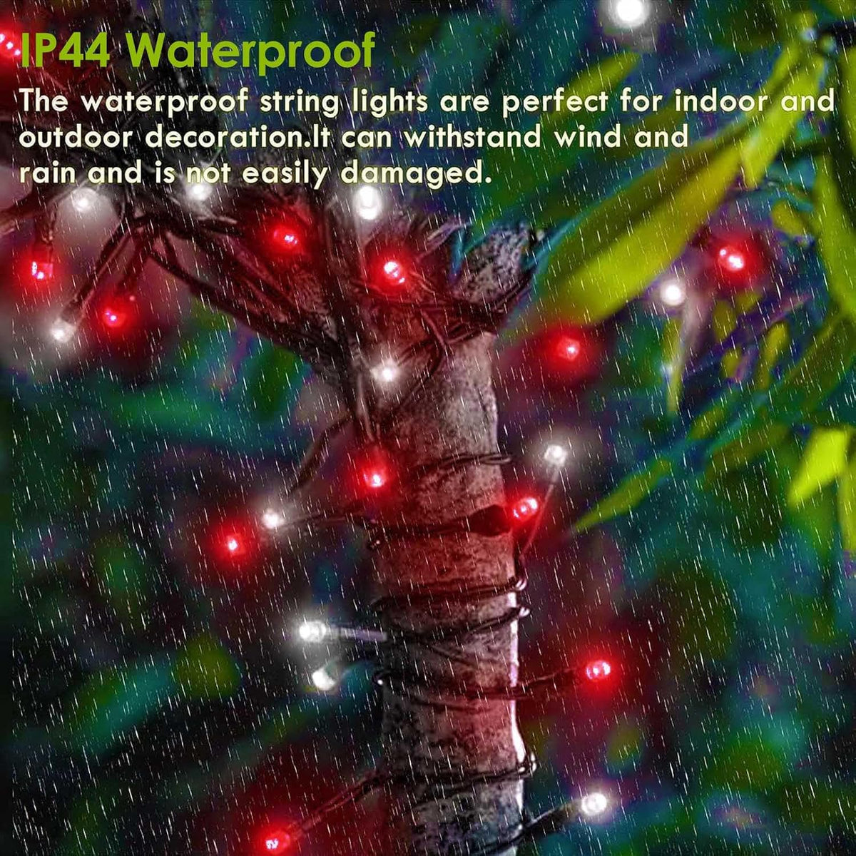 La secuencia de la Navidad blanca roja extensible de los 75.8FT 200...