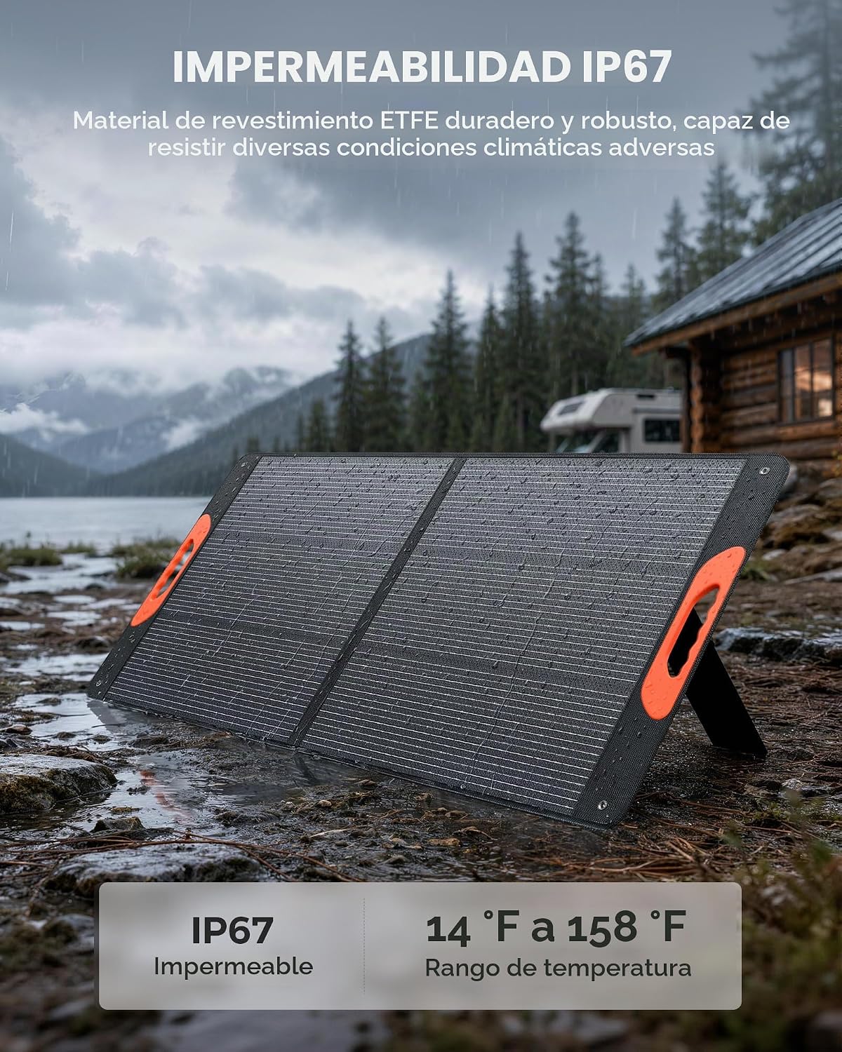 ZOUPW Panel solar portátil de 110 vatios para central eléctrica | P...