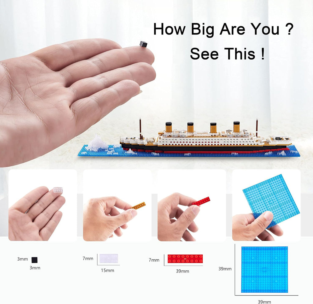 Juego de bloques de construcción Titanic, kit de modelo de crucero...