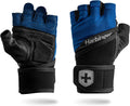 Harbinger Guantes de entrenamiento con agarre para muñeca, agarre m...