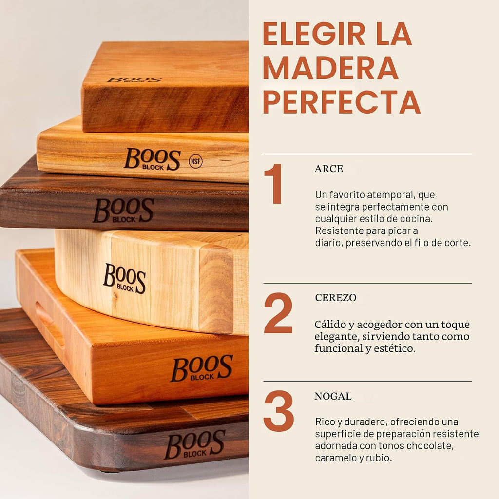 John Boos R-Board Series Tabla de cortar rectangular de madera de c...
