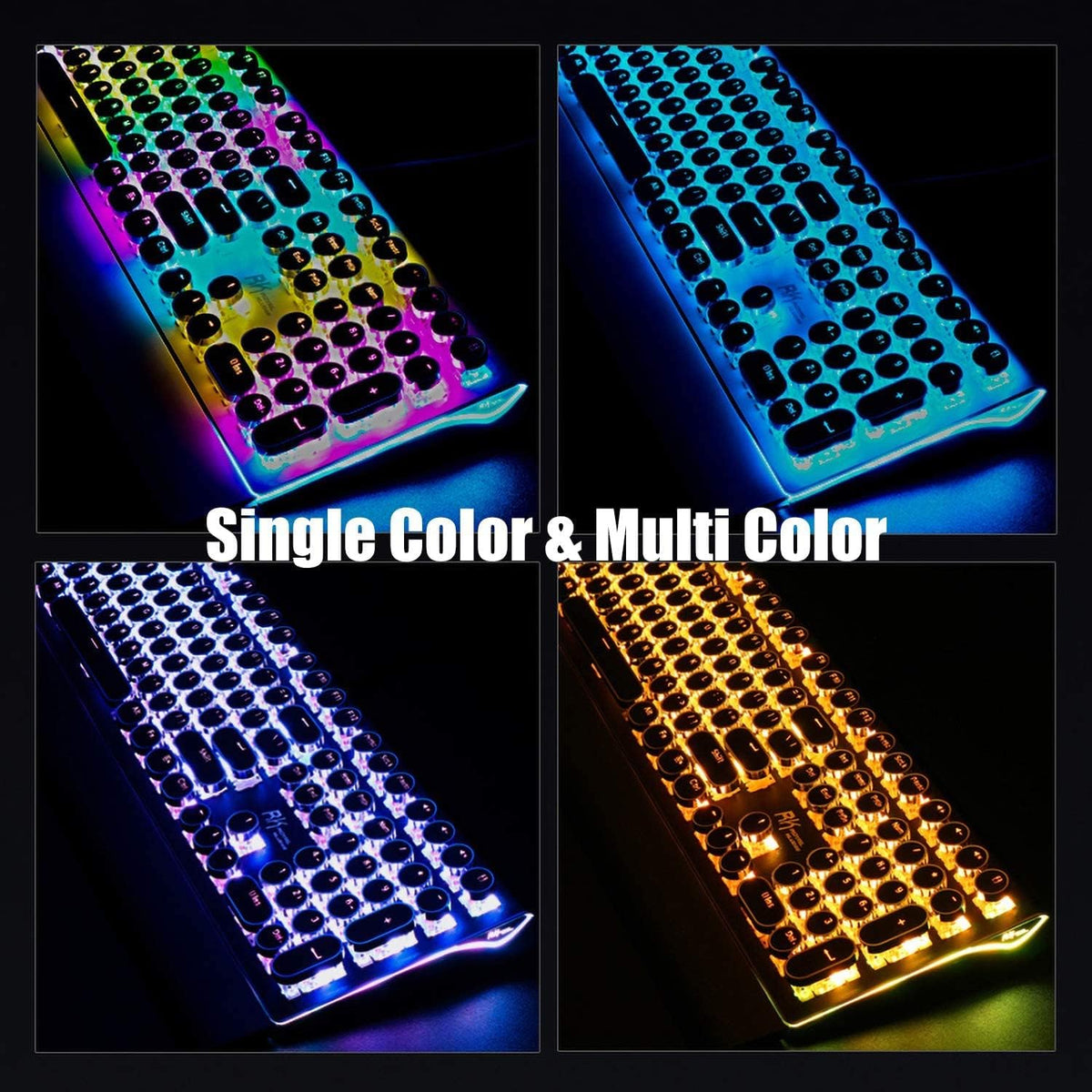 RK ROYAL KLUDGE Teclado de Máquina de Escribir S108, Teclado Mecáni...