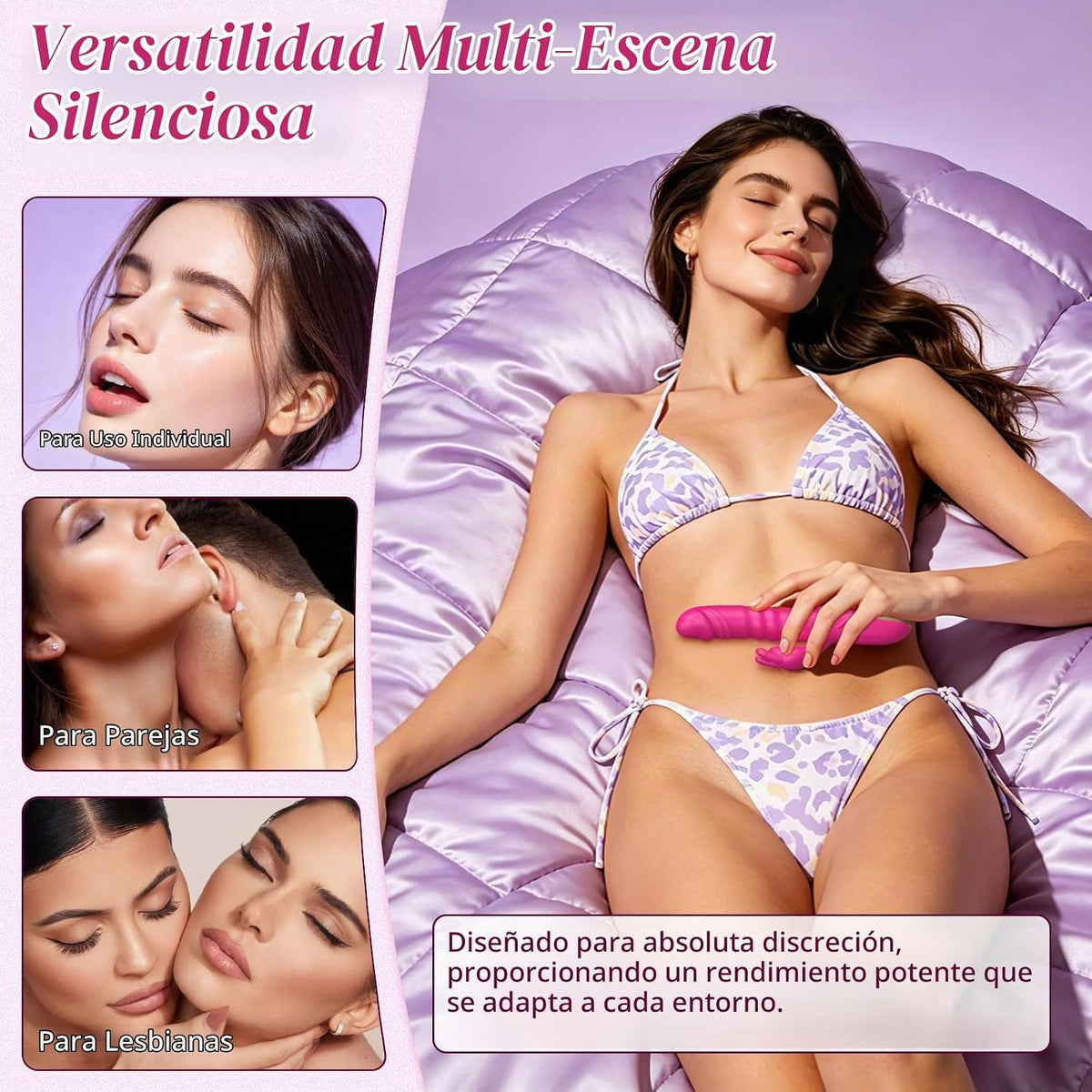 Vibrador de conejo de empuje, vibrador de clítoris de punto G, impe...