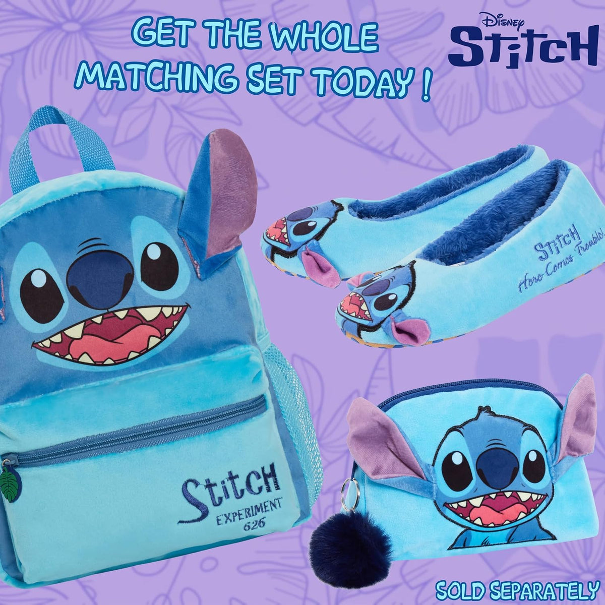 Disney Lilo and Stitch Bag - Mochila de felpa para niños, mochila e...