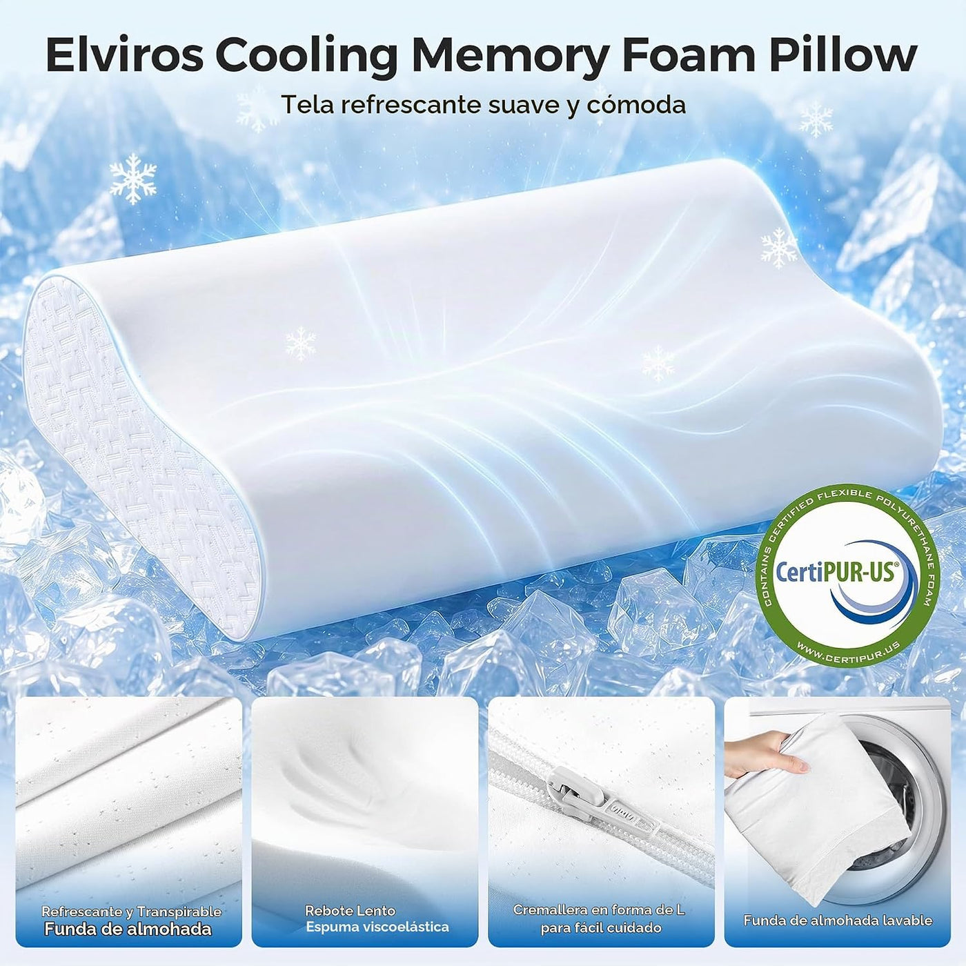 Elviros Almohada cervical de la cama de la almohada del cuello de l...