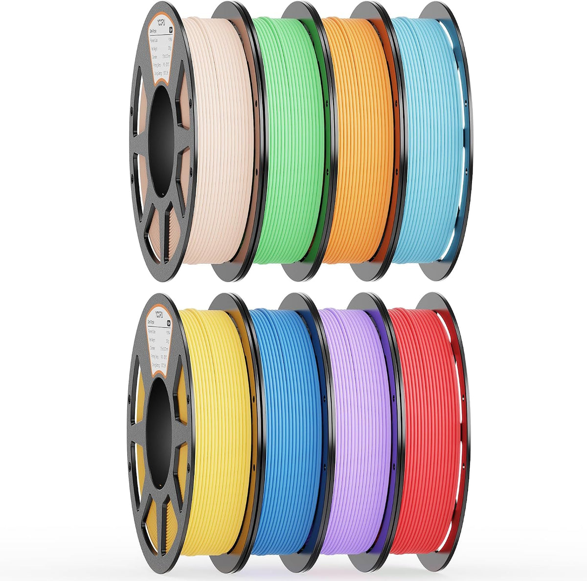 YOOPAI Filamento mate PLA+ de 0.069 pulgadas, paquete de colores in...