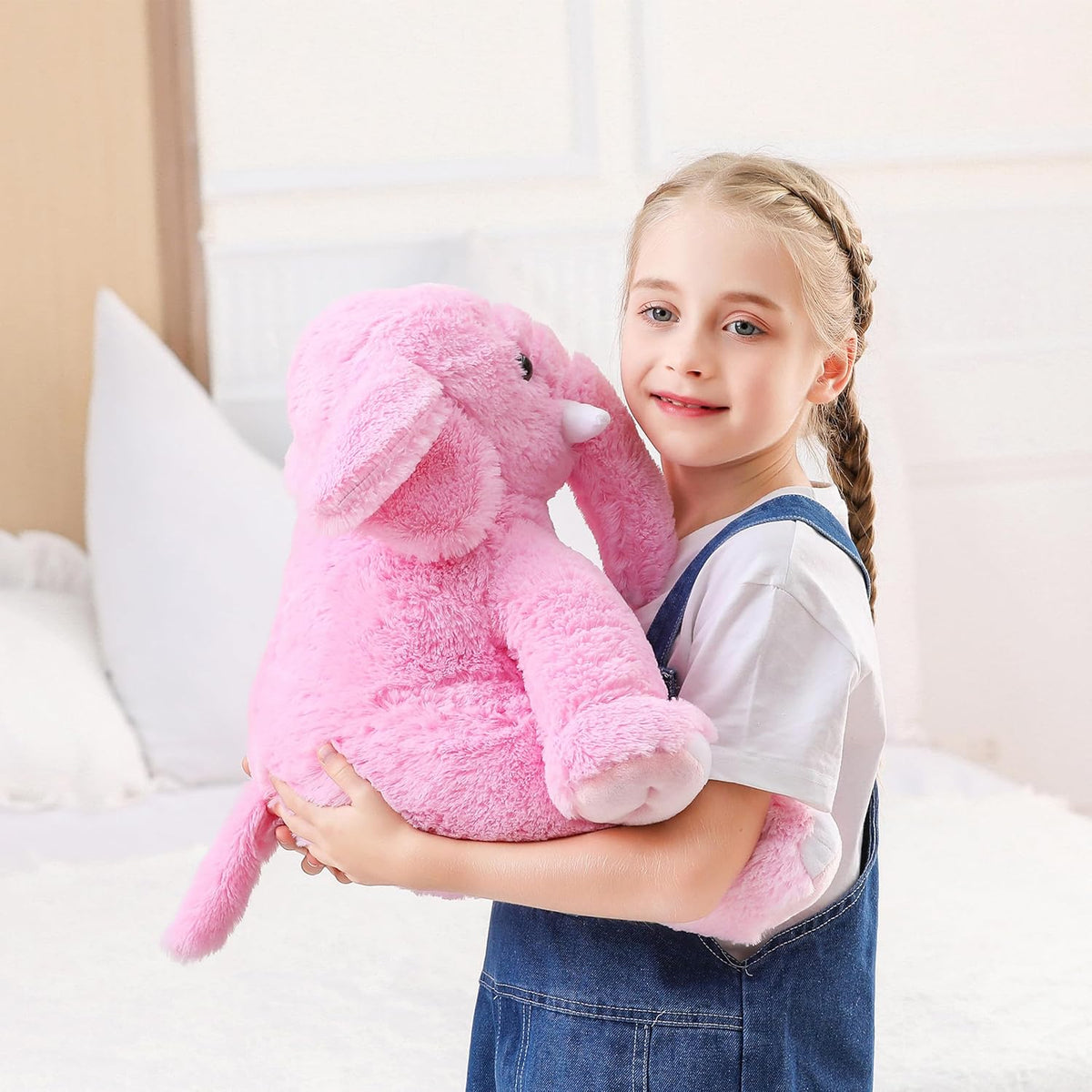 JellyMallow Animales de peluche con peso de elefante, 5 libras y 16...