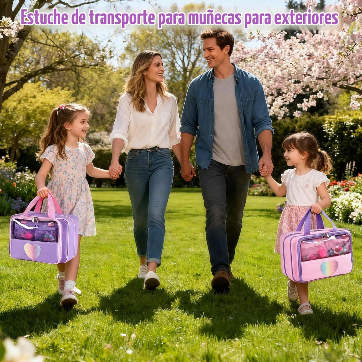 Craflakow Funda de transporte compatible con muñecas Barbie de 12 p...