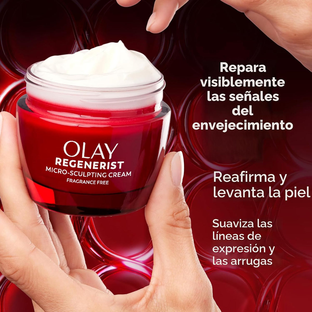 Olay Crema hidratante facial Regenerist para mujer, sin fragancia,...