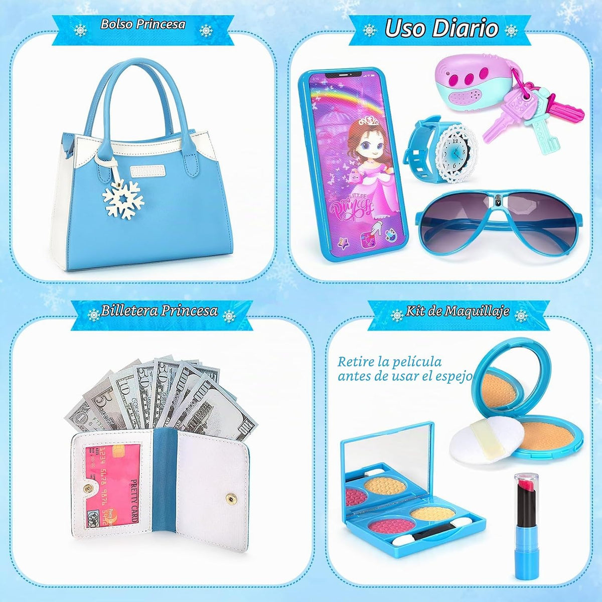Officygnet Monedero para niñas pequeñas, juguetes de maquillaje de...