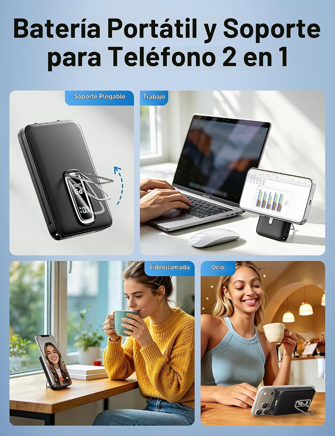para cargador portátil Magsafe 10000mAh 20W carga rápida banco de e...