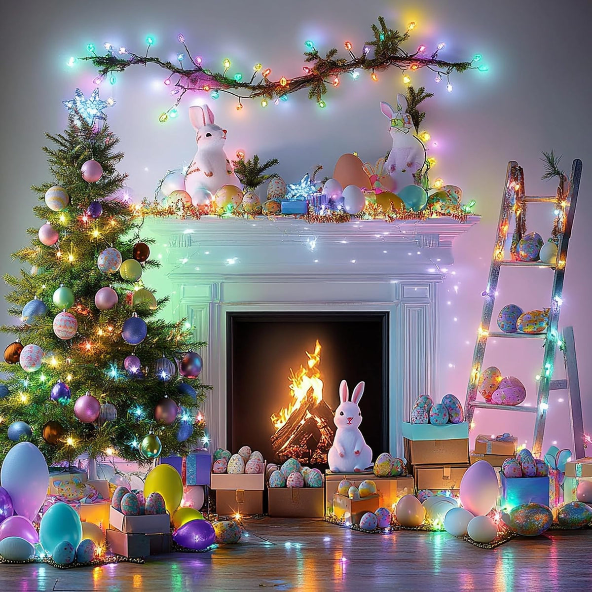 Dazzle Bright Guirnalda de 300 luces LED de Pascua, 100 pies, color...