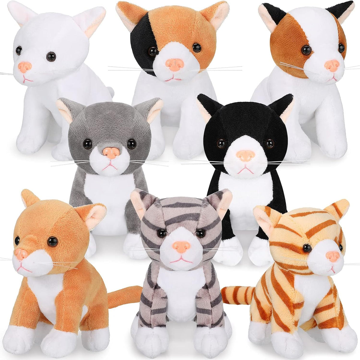 8 piezas de animales de peluche de 5 pulgadas a granel, varios lind...