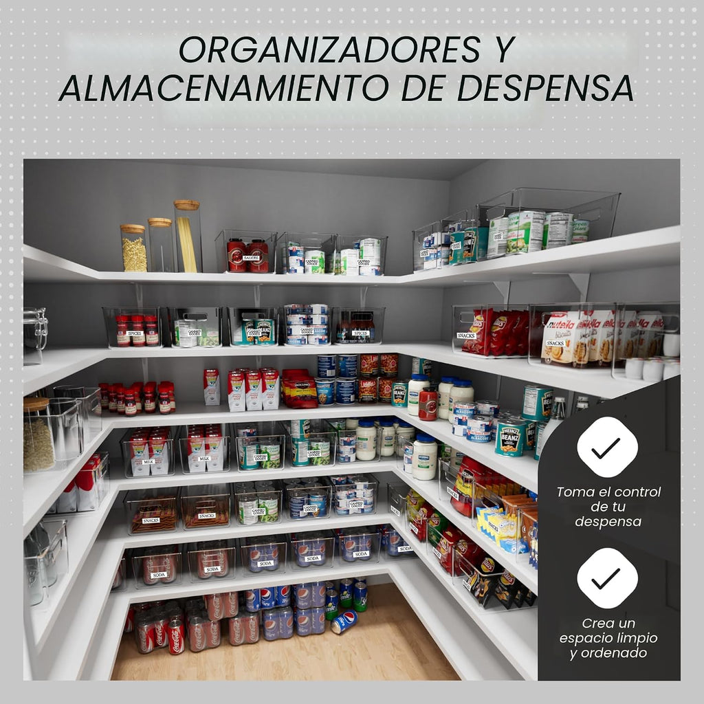 ClearSpace Contenedores de almacenamiento de plástico transparente...