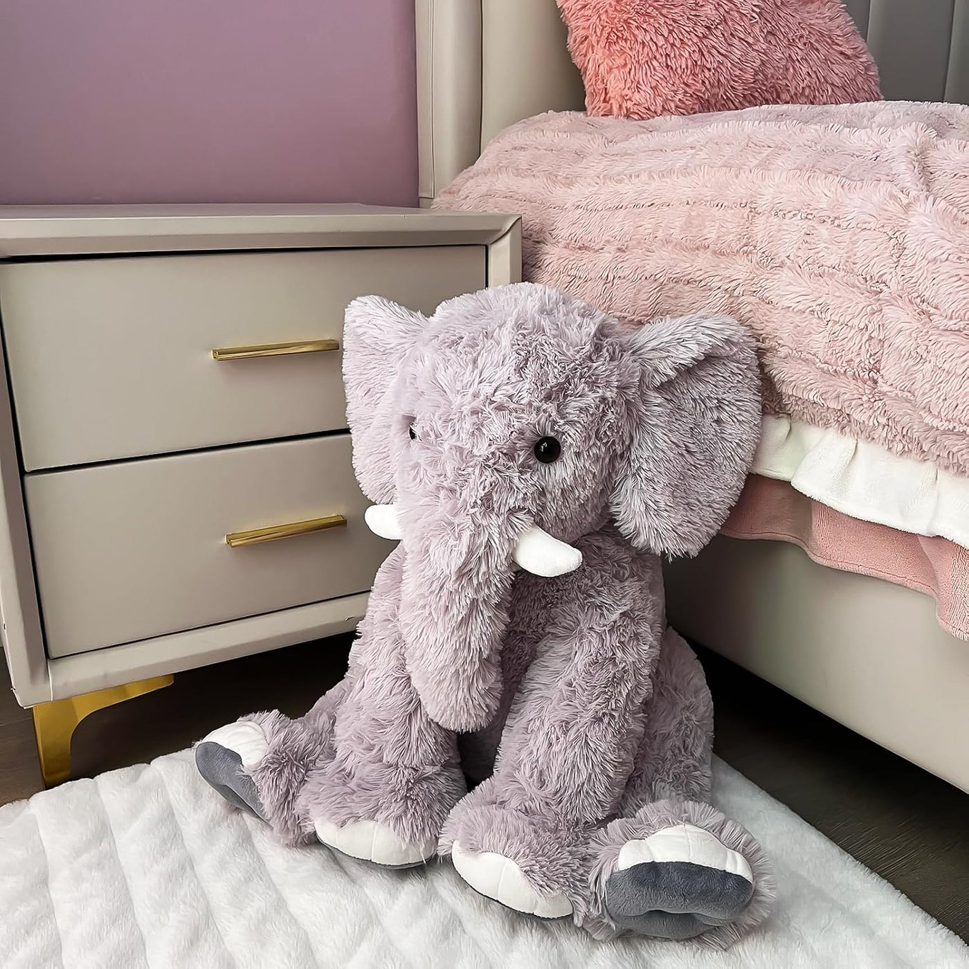 UBABER Elefante de peluche grande de 19.2 pulgadas, juguete de elef...