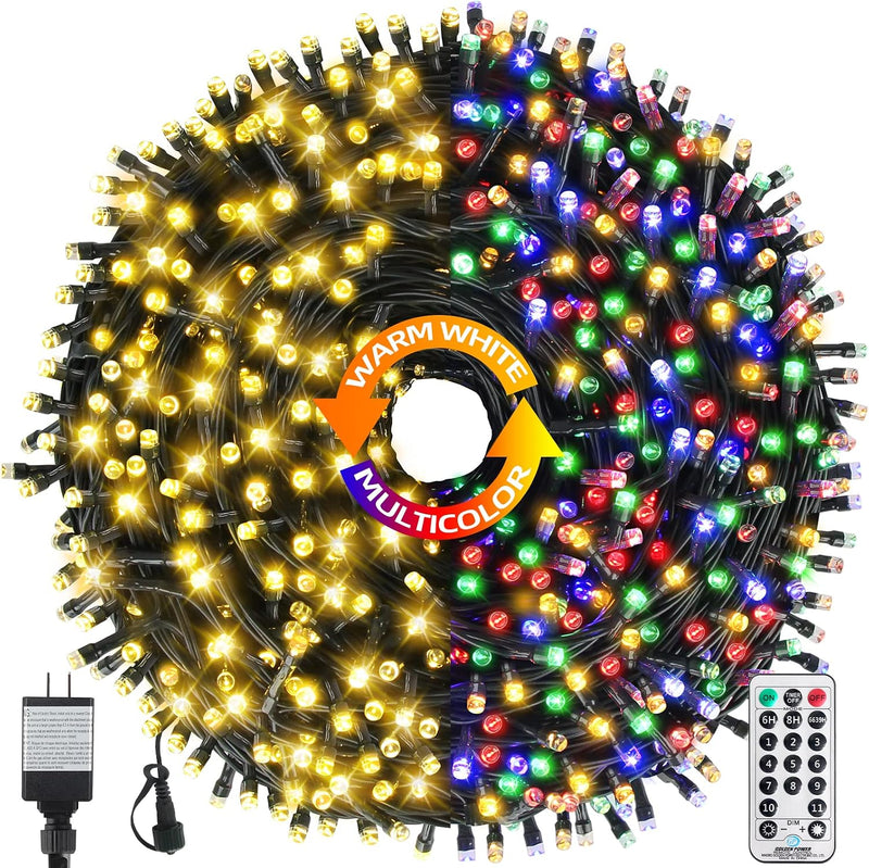 MZD8391 Luces LED de Navidad de 170 pies, 500 luces LED para interi...