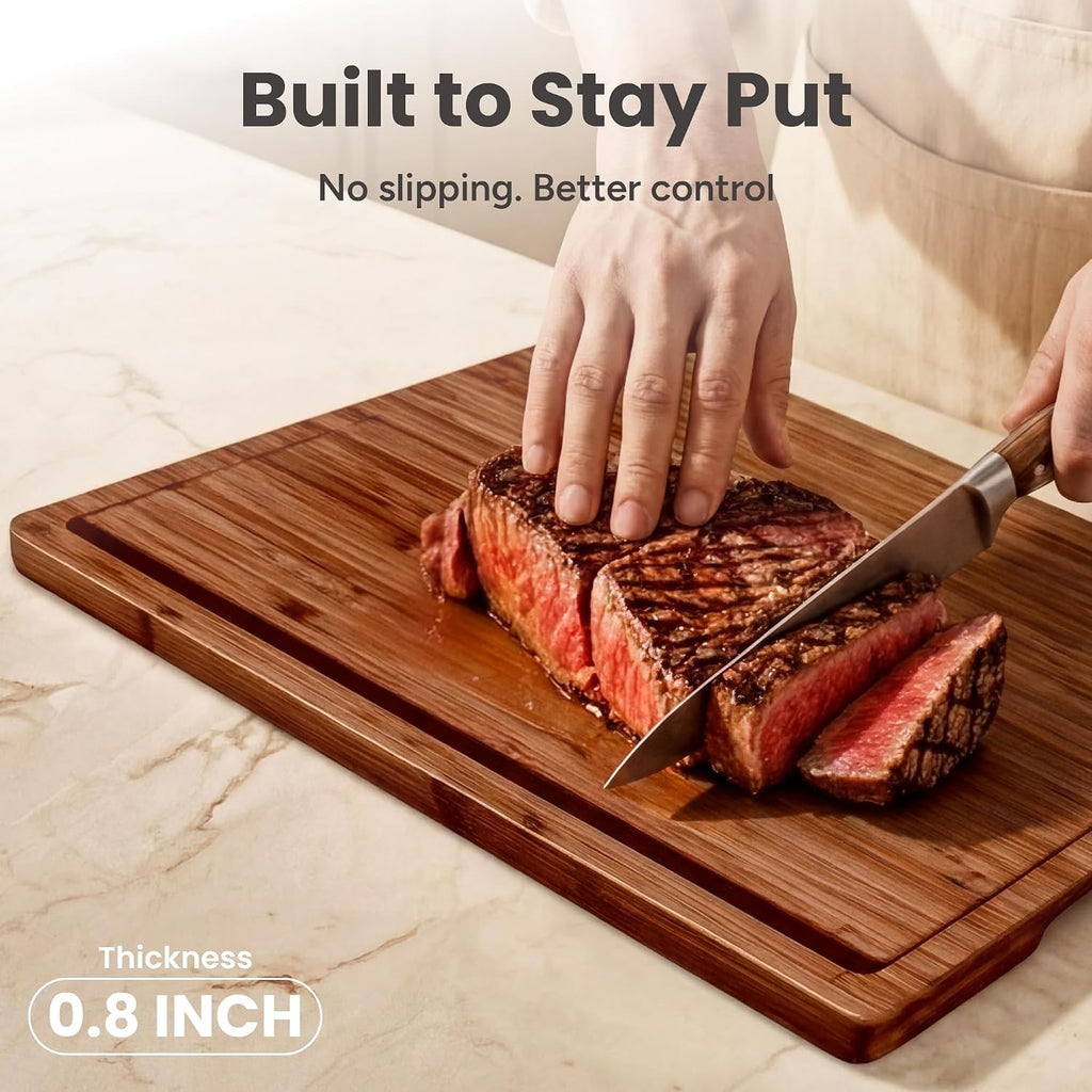 SMIRLY Tabla de cortar de madera para cocina, juego de tablas de co...