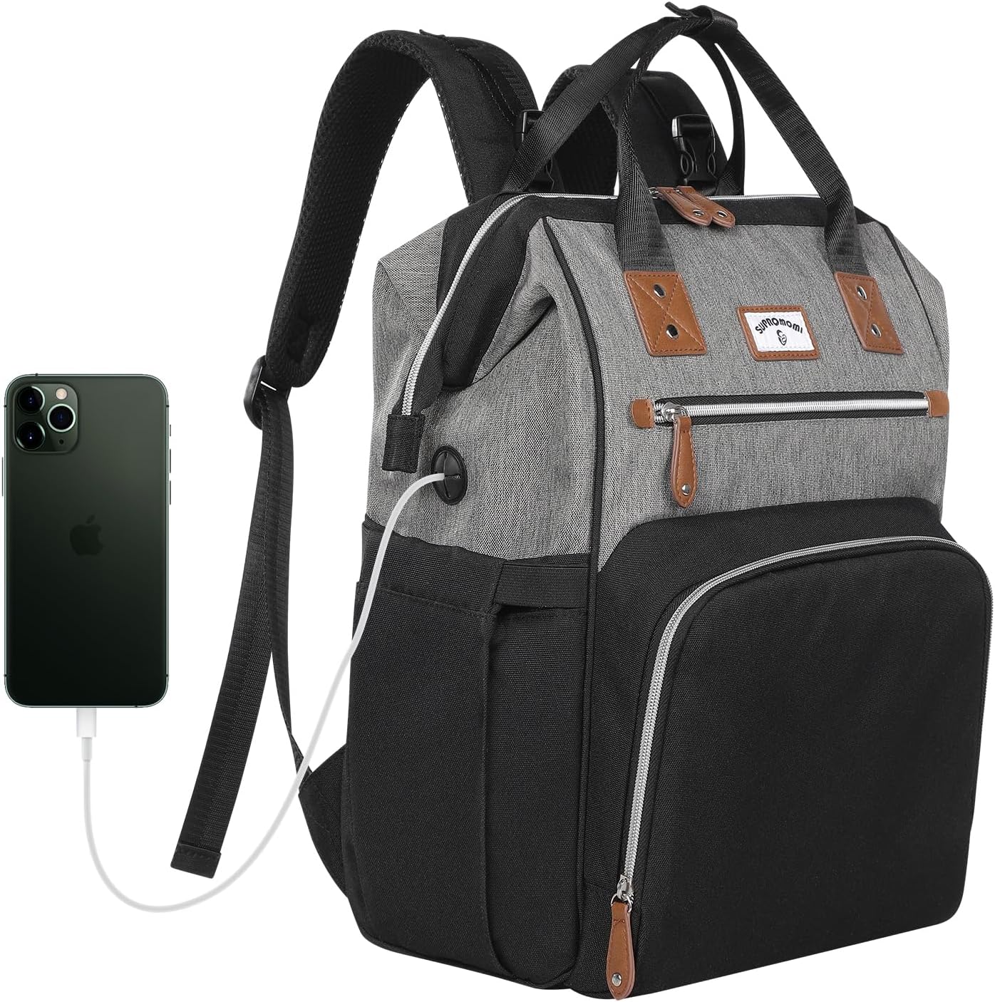 SUPROMOMI Mochila para pañales: bolsa de bebé grande para niños y n...