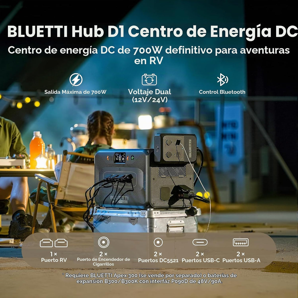 BLUETTI Generador solar Apex 300 y cargador de 1200W 2, batería LFP...