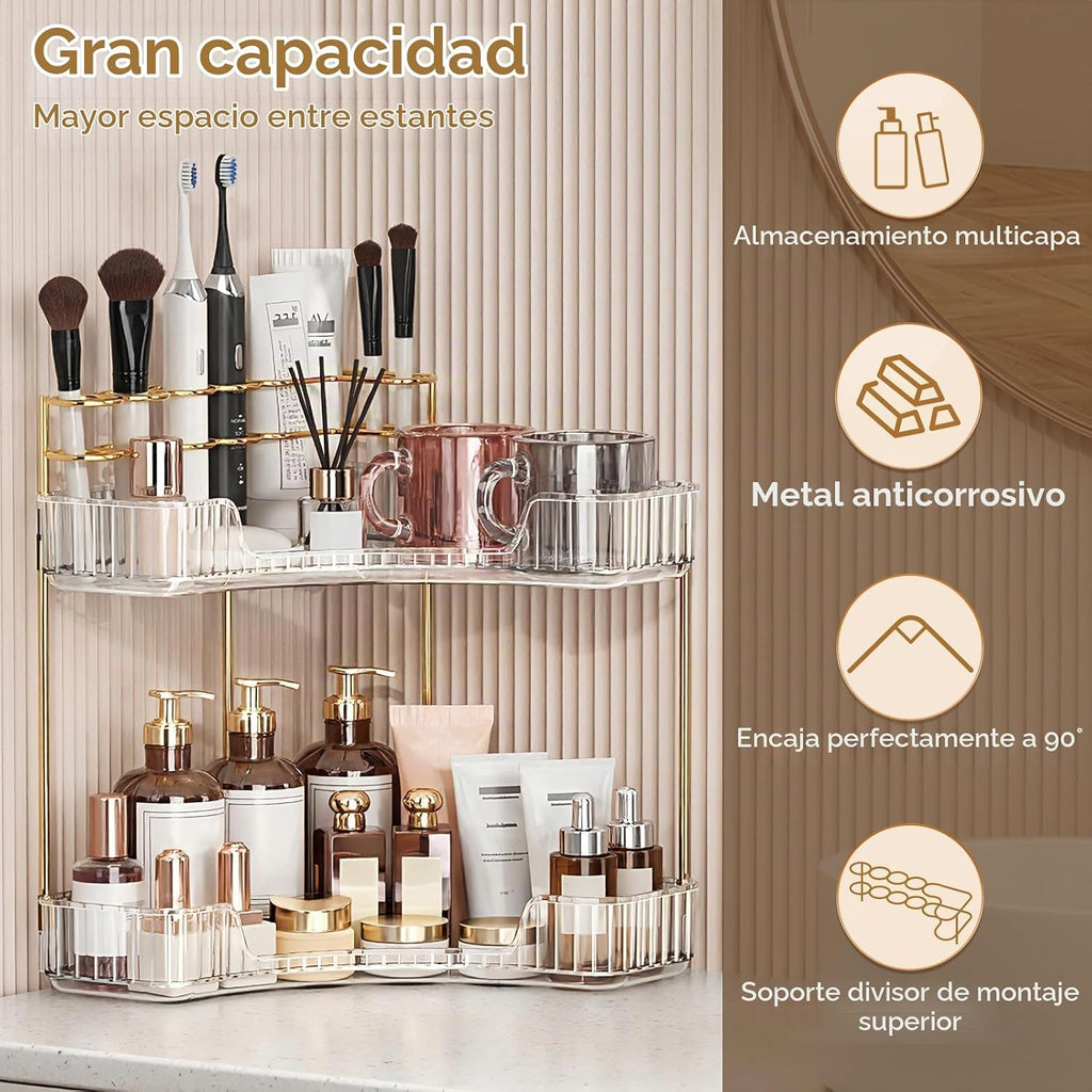 BEFSOP Organizador de esquina para mostrador de baño, organizador d...
