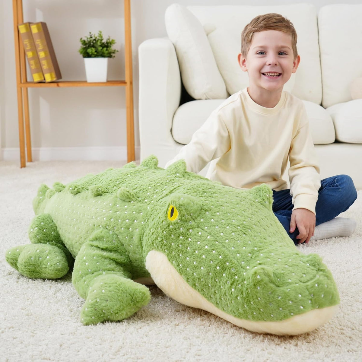 EEYQR - Animales de peluche de cocodrilo gigante, animales de peluc...