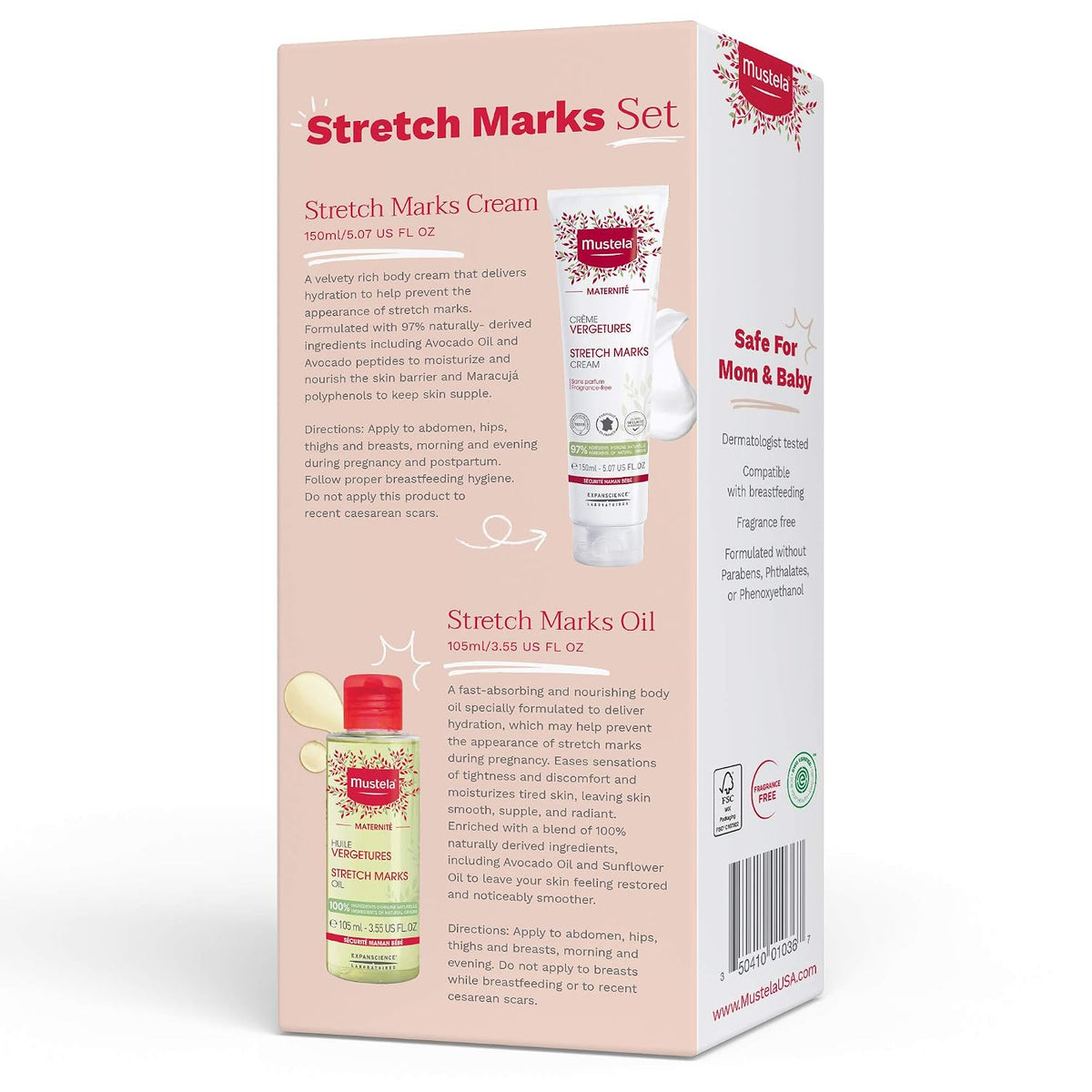Mustela Juego de estrías de maternidad \u2013 Cuidado natural de la...