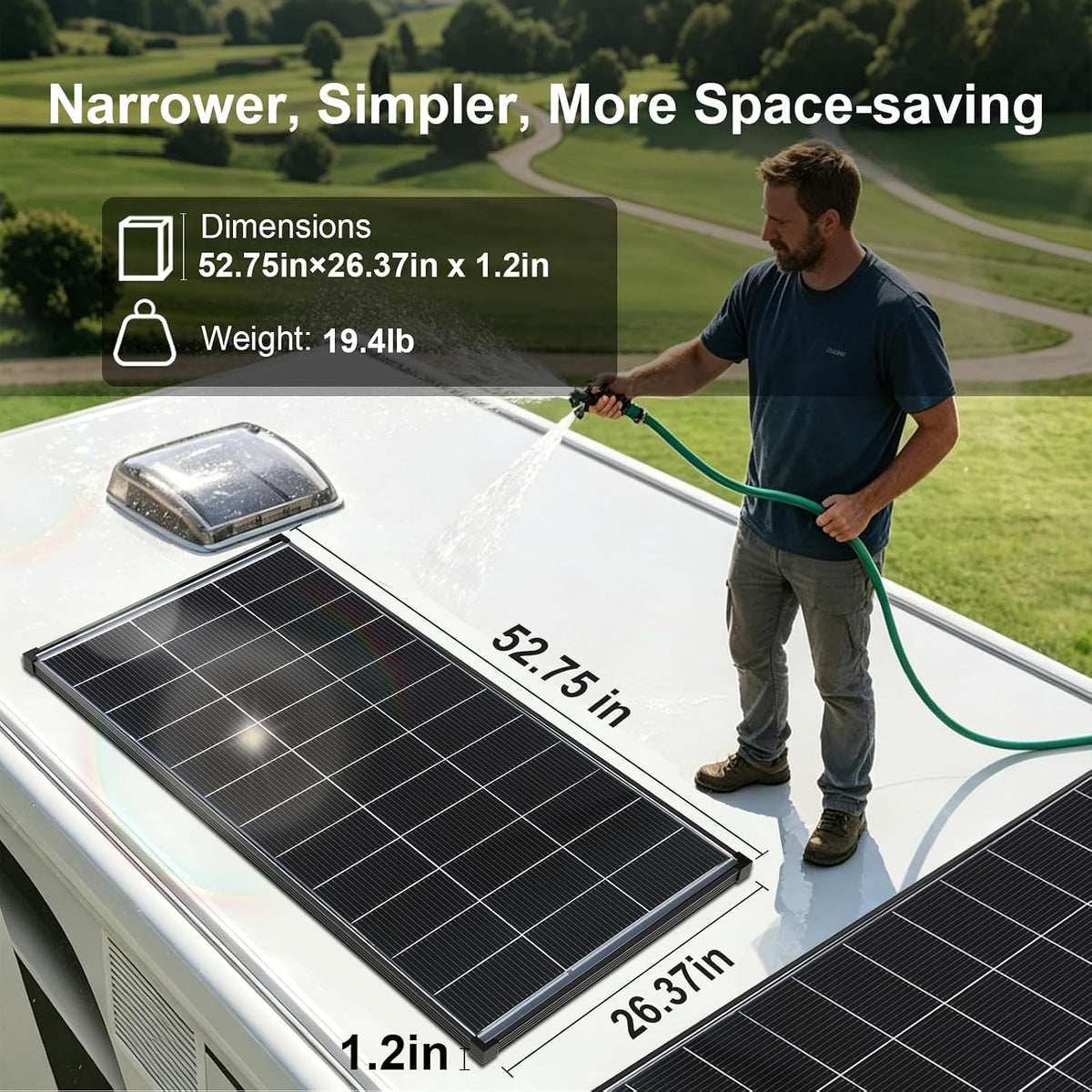 Panel solar de 400 vatios, 12V 2PCS paneles solares de 200 vatios,...