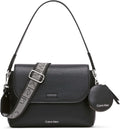 Calvin Klein Bolso de hombro con solapa Millie 2 en 1 para mujer y bandolera