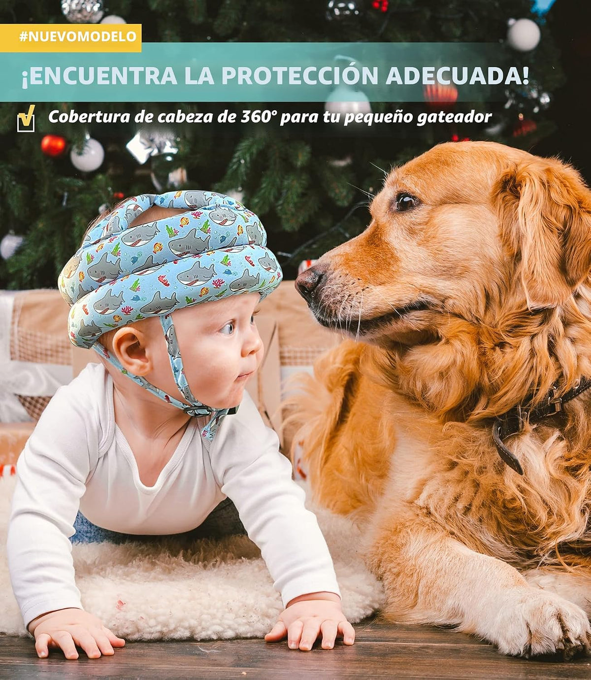 Casco de bebé para gatear y caminar - Protector de cabeza para bebé...