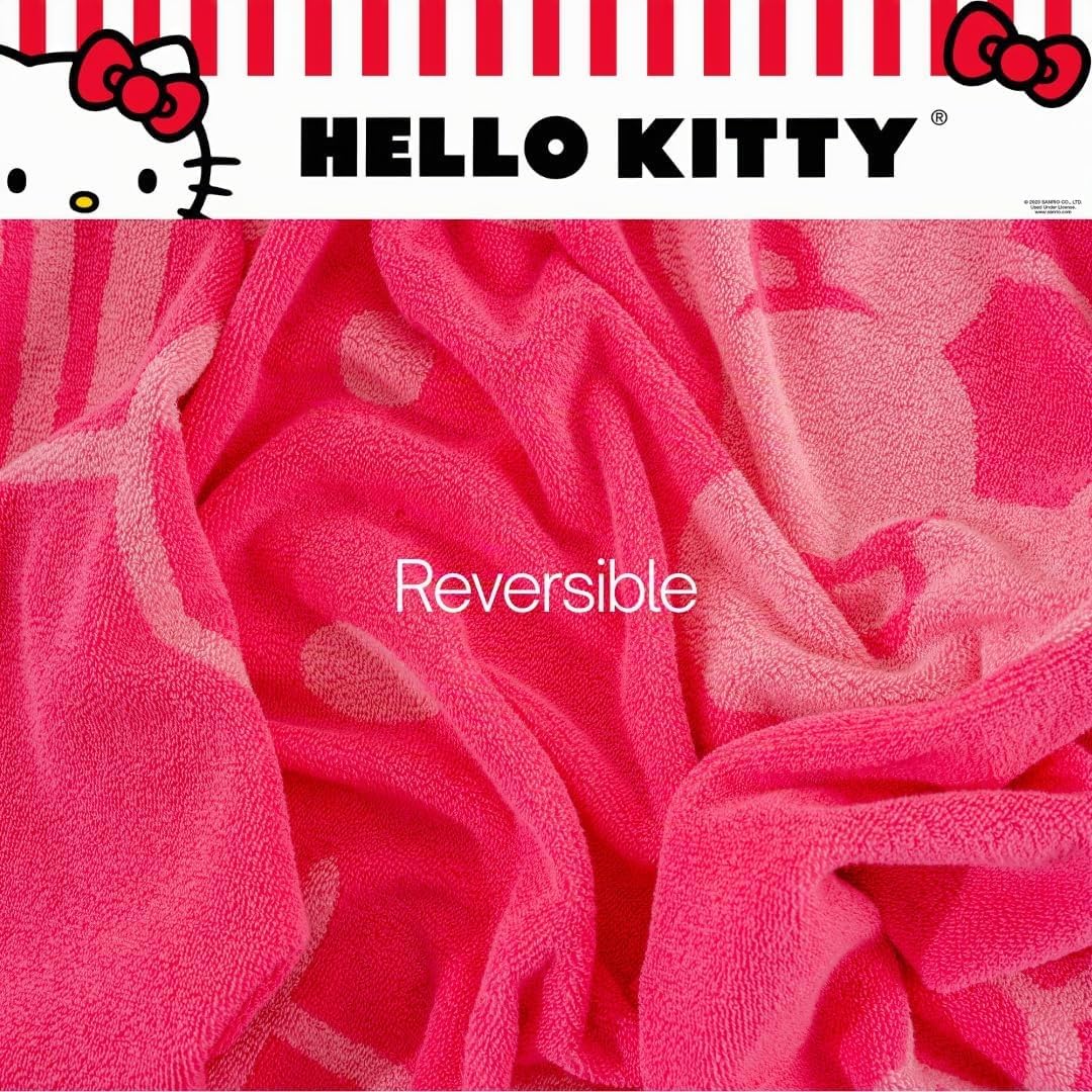 Franco Luxe Sanrio Hello Kitty - Toalla de baño de algodón de gran...