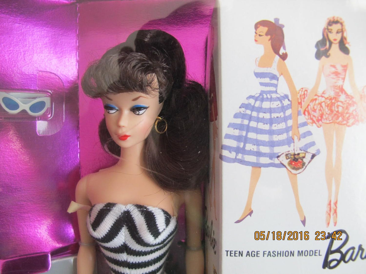 Barbie Muñeca del 35 aniversario (pelo moreno) Reproducción 1959 Mu...