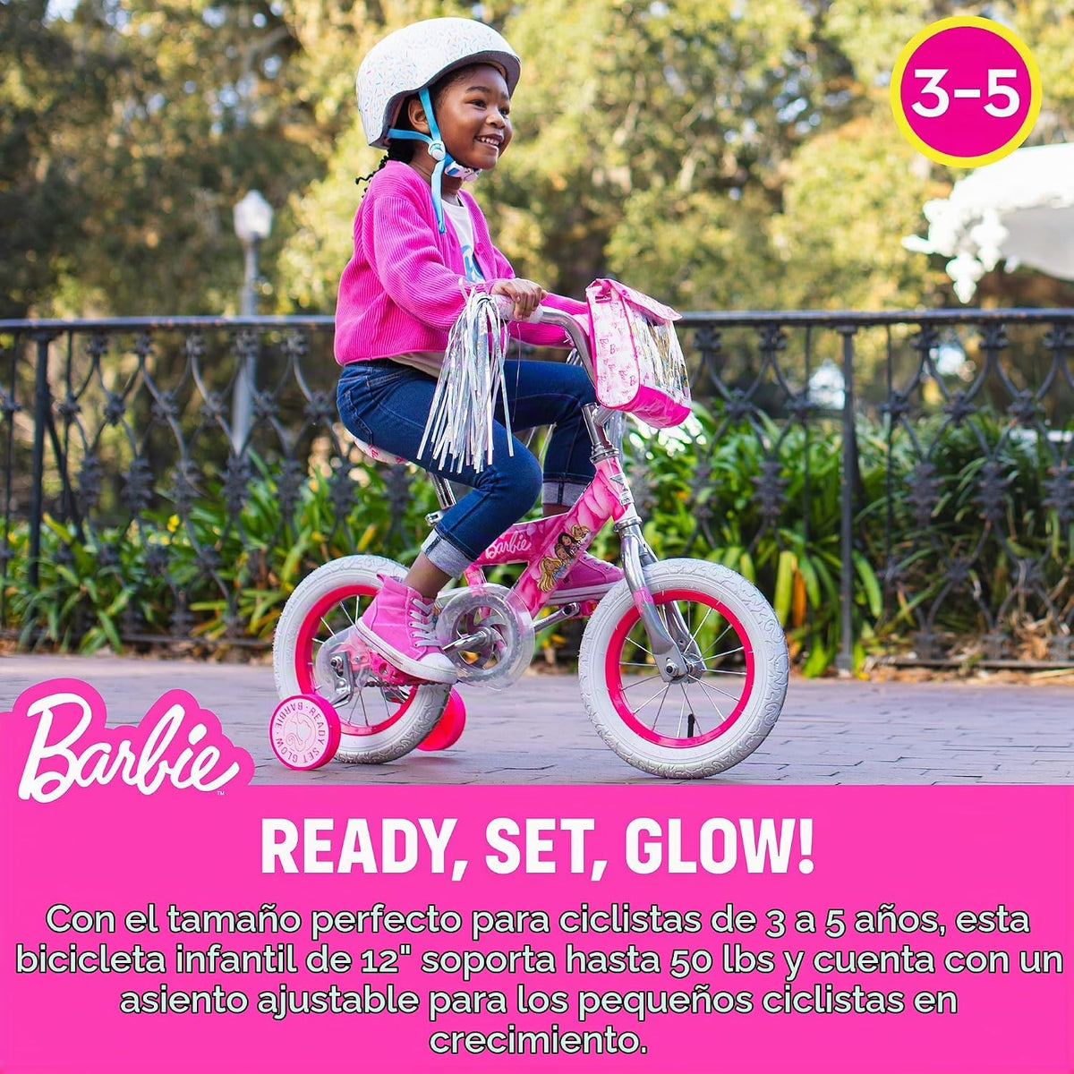 Bicicleta para niñas Dynacraft Barbie de 12, 16 y 18 pulgadas para...