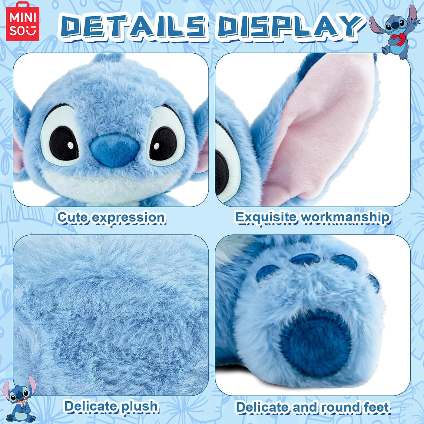 MINISO Disney Stitch - Juguete de peluche Lilo &amp; Stitch de felp...