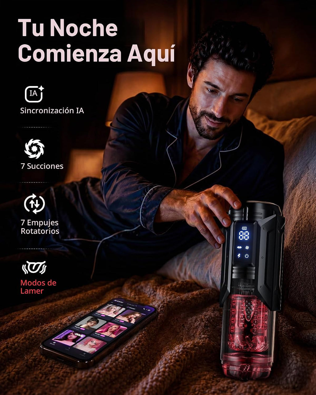 Juguetes sexuales para hombres Bomba de pene - EINSEO AI Sync Mastu...