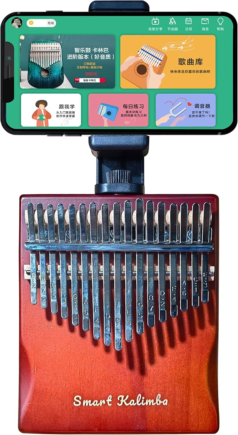 Jooleer Kalimba inteligente con aplicación, martillo de afinación,...