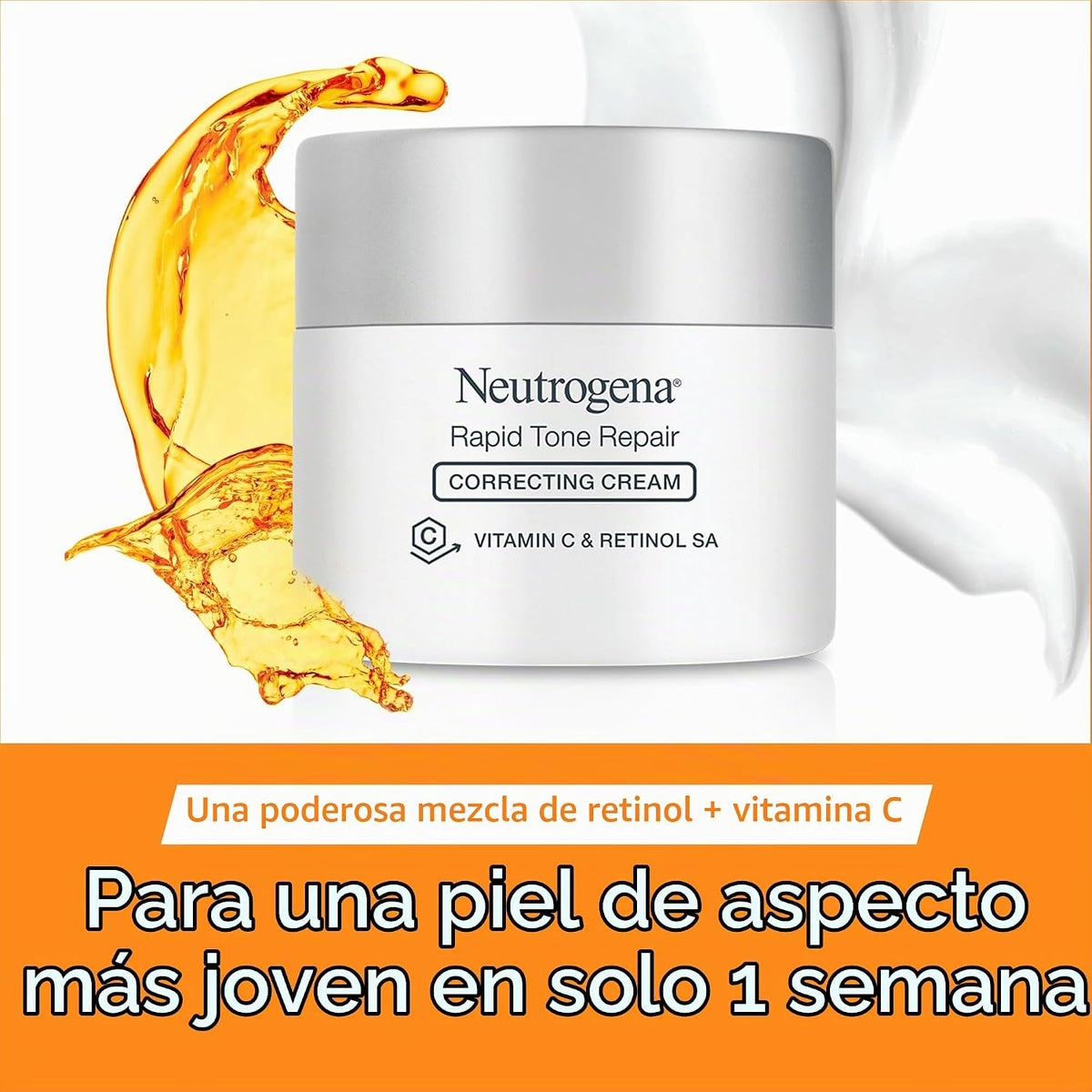 Neutrogena Crema hidratante facial Rapid Tone Repair + limpiador de...