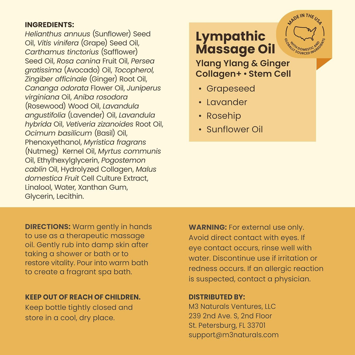 Ylang Ylang + Aceite de masaje de jengibre para terapia de masaje y...