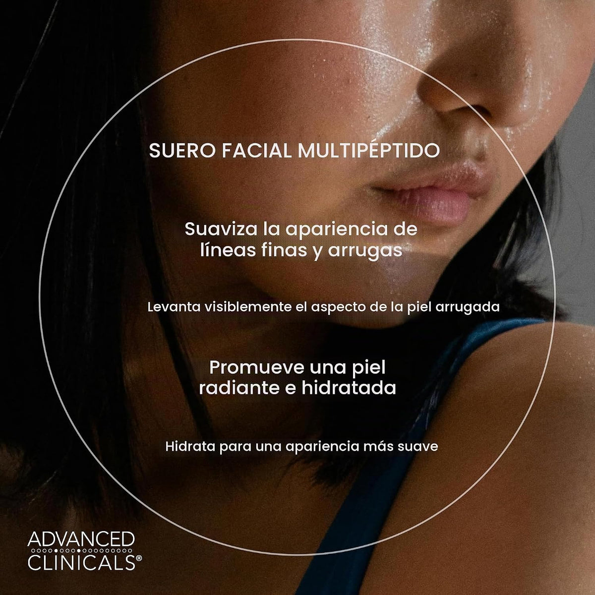 Advanced Clinicals Suero multipéptido para la cara | Suero facial d...